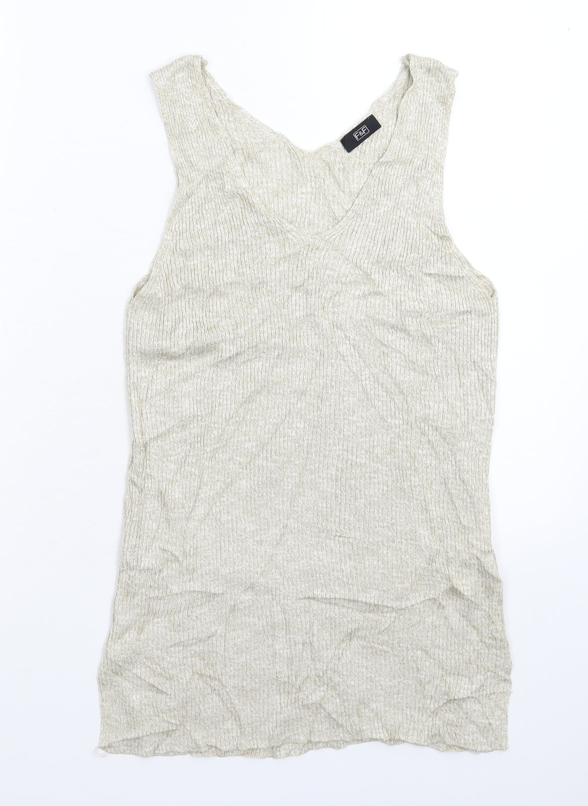 H&M Womens Beige  Knit Pullover Jumper Size 14