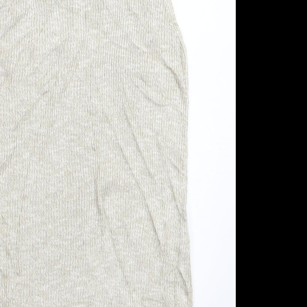 H&M Womens Beige  Knit Pullover Jumper Size 14