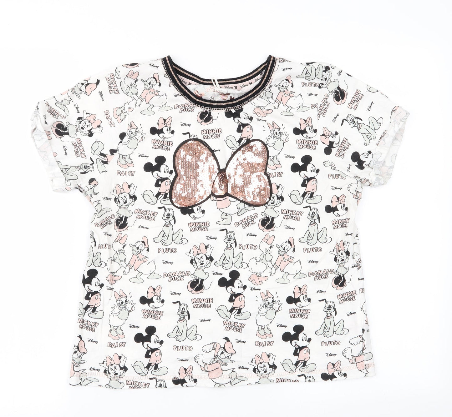 Primark Womens Multicoloured Animal Print  Top Pyjama Top Size 10