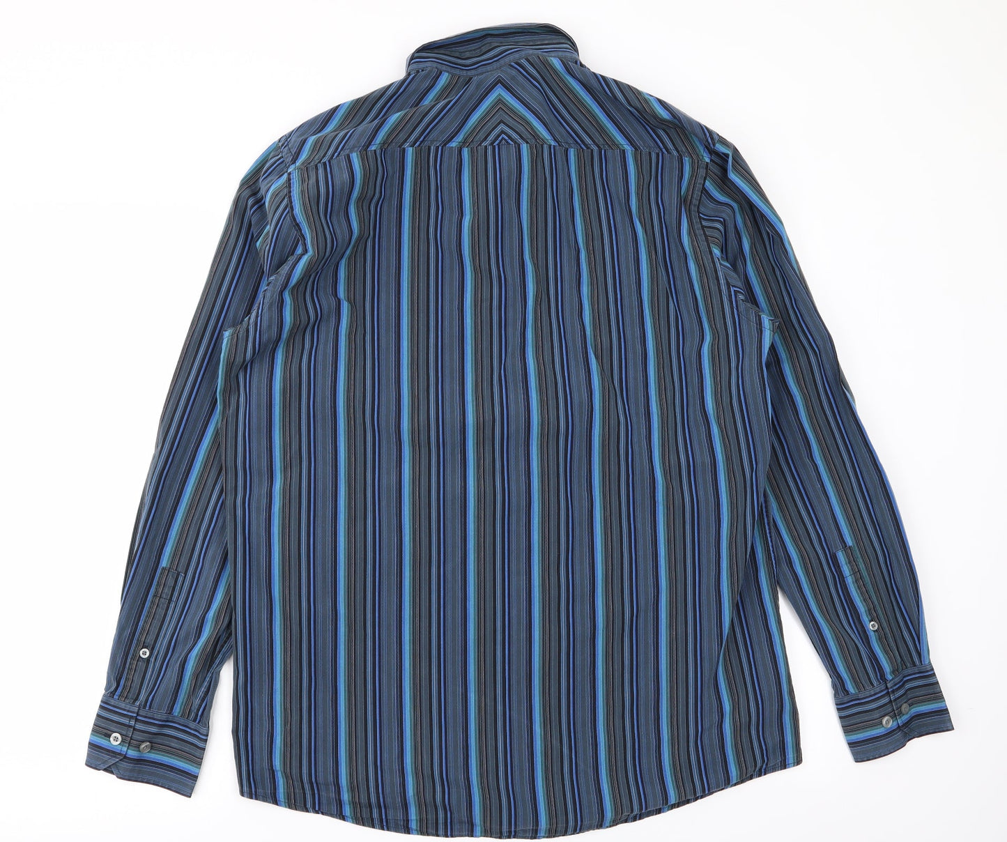 Linea Mens Multicoloured Striped   Button-Up Size 16.5