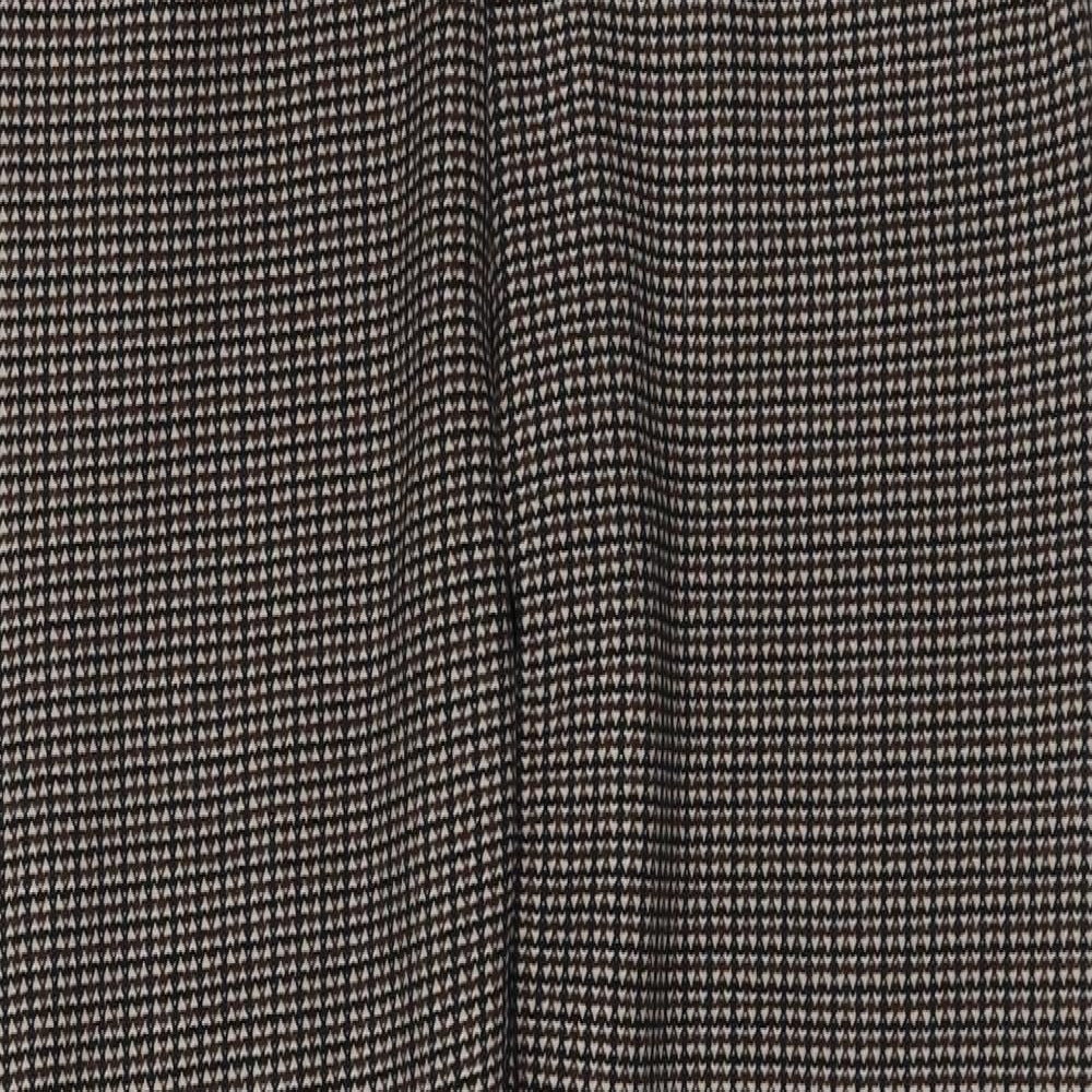 elisa Womens Brown Check  Trousers  Size M L26 in