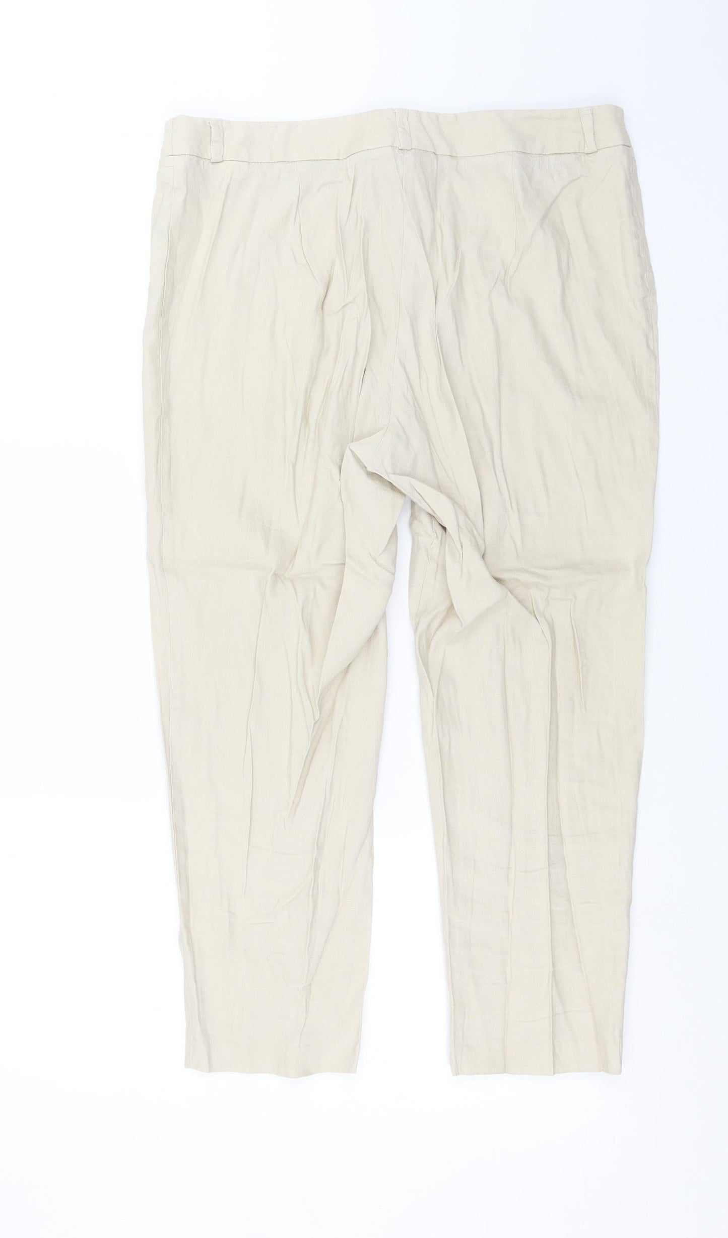 Preworn Womens Beige   Cropped Trousers Size 34 in L23 in