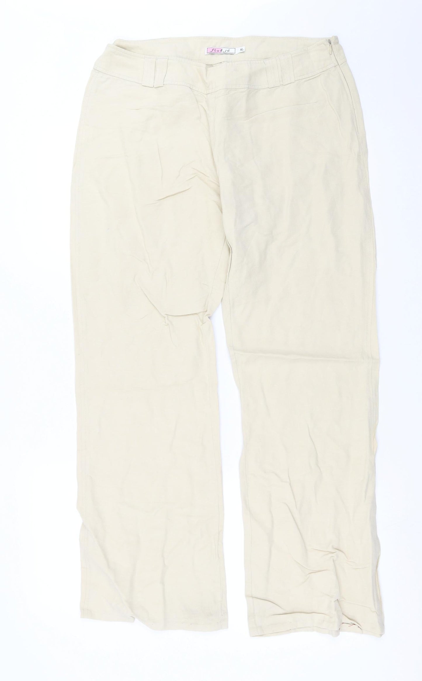 Flo & Jo Womens Beige   Trousers  Size XL L30 in