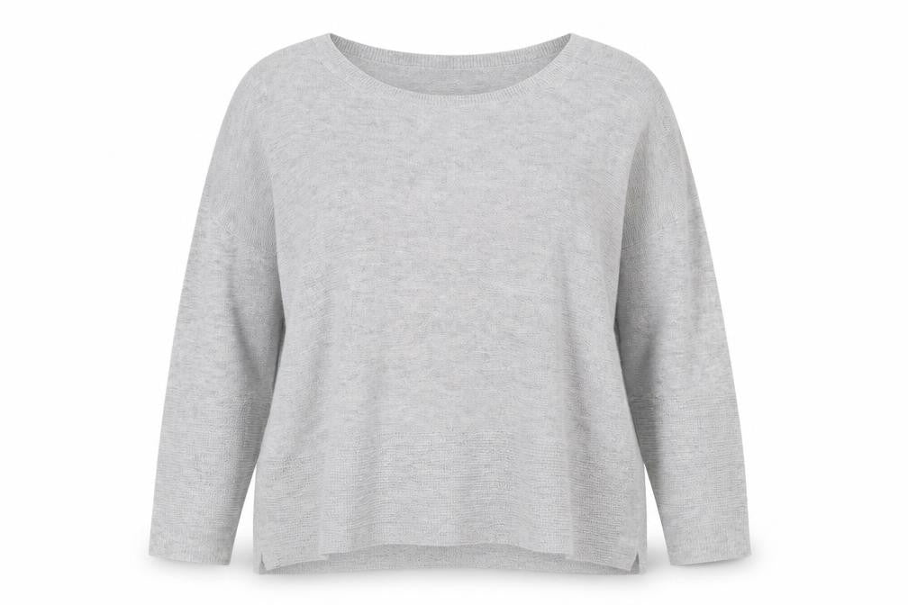 Front view of Roman women’s grey knit jumper, size UK 20