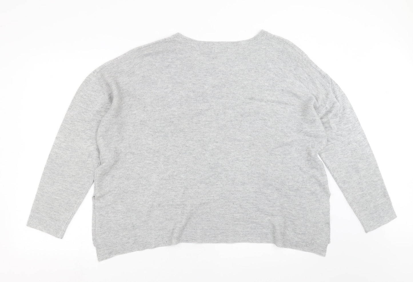 Roman Womens Grey  Knit Pullover Jumper Size 20
