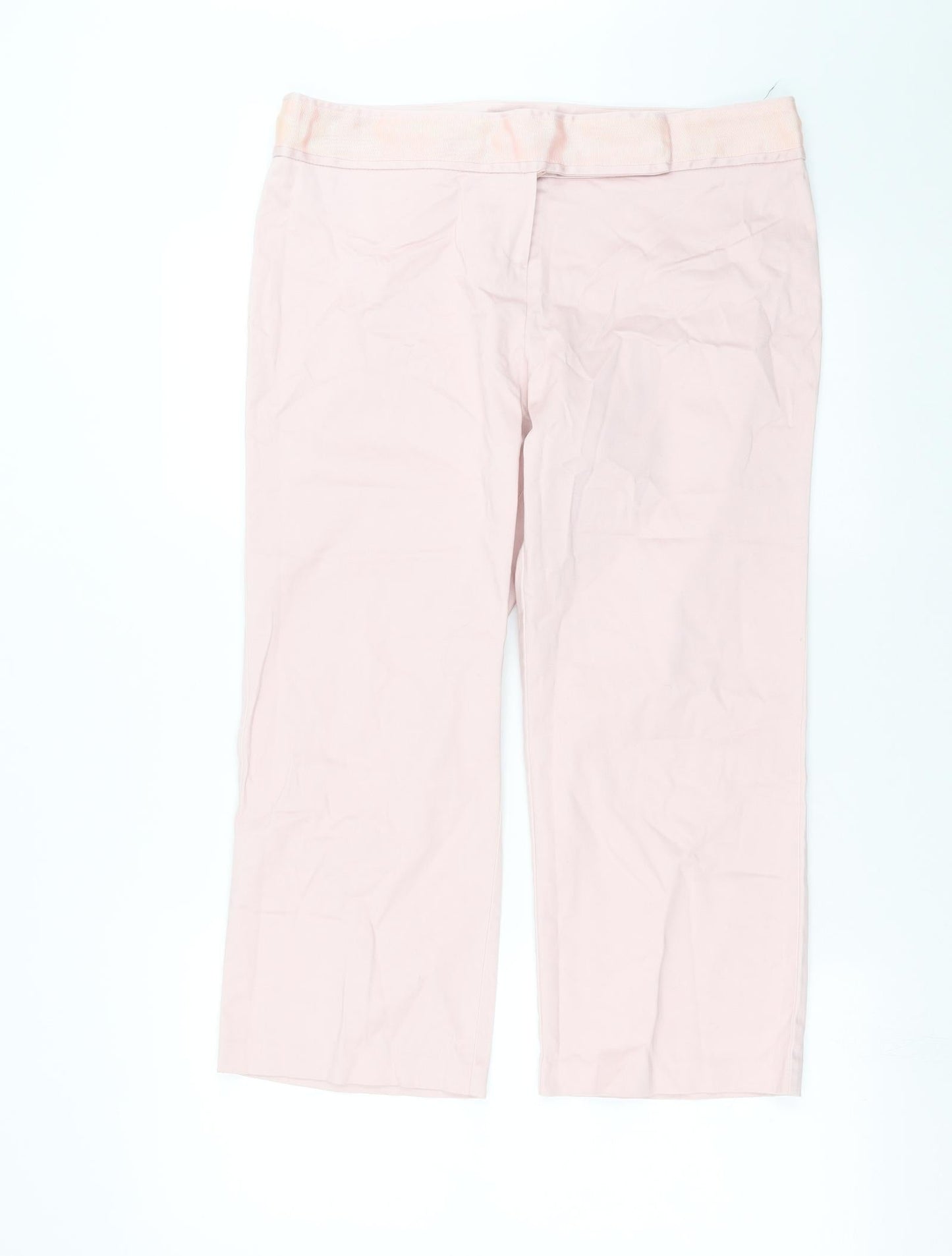 Dorothy Perkins Womens Pink   Cropped Trousers Size 14 L23 in