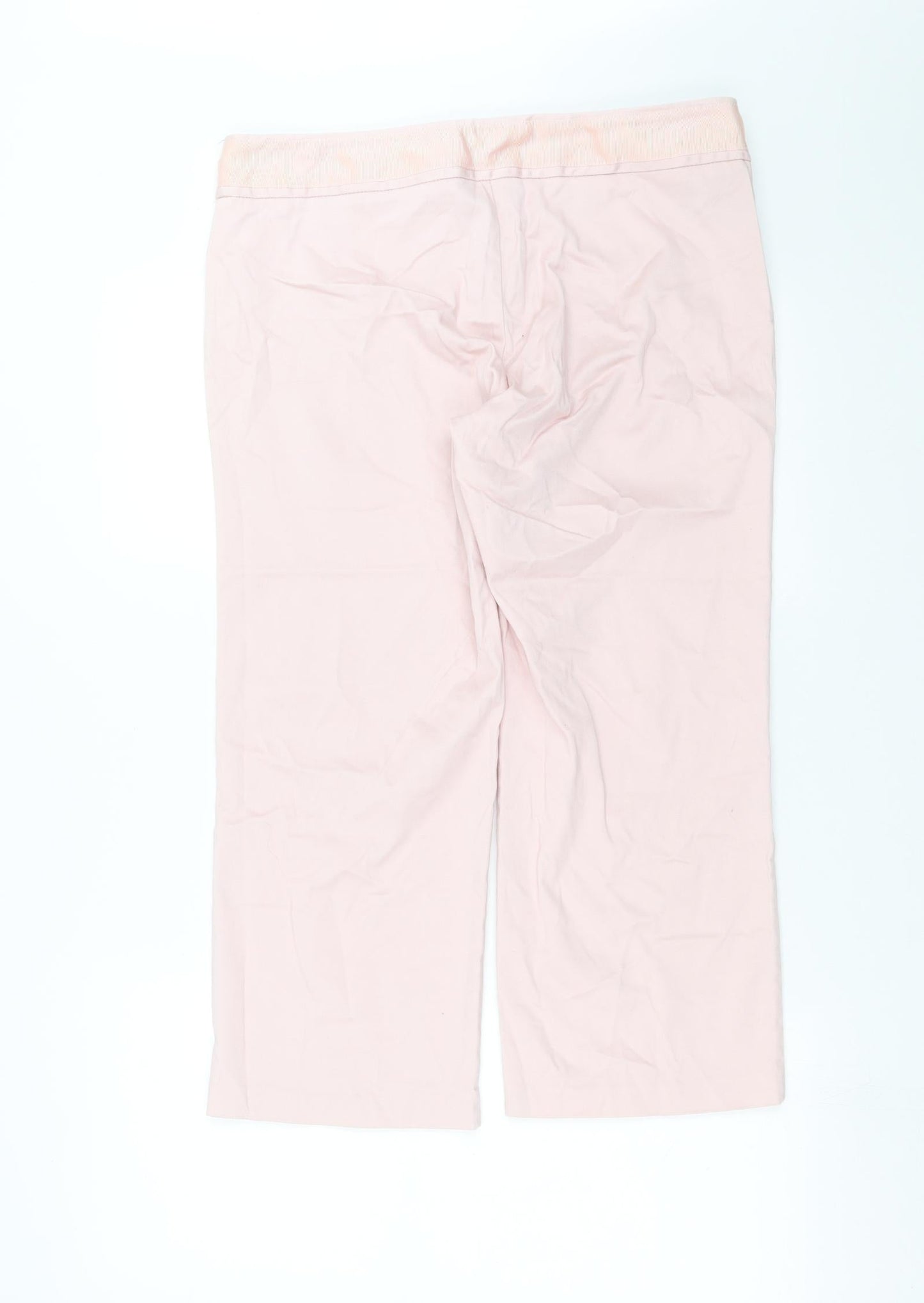 Dorothy Perkins Womens Pink   Cropped Trousers Size 14 L23 in