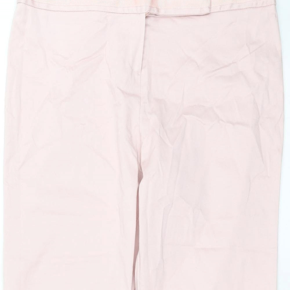 Dorothy Perkins Womens Pink   Cropped Trousers Size 14 L23 in