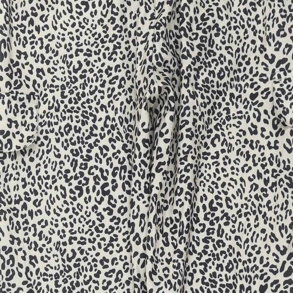Preworn Womens Beige Animal Print  Trousers  Size 28 in L27 in - jogger style