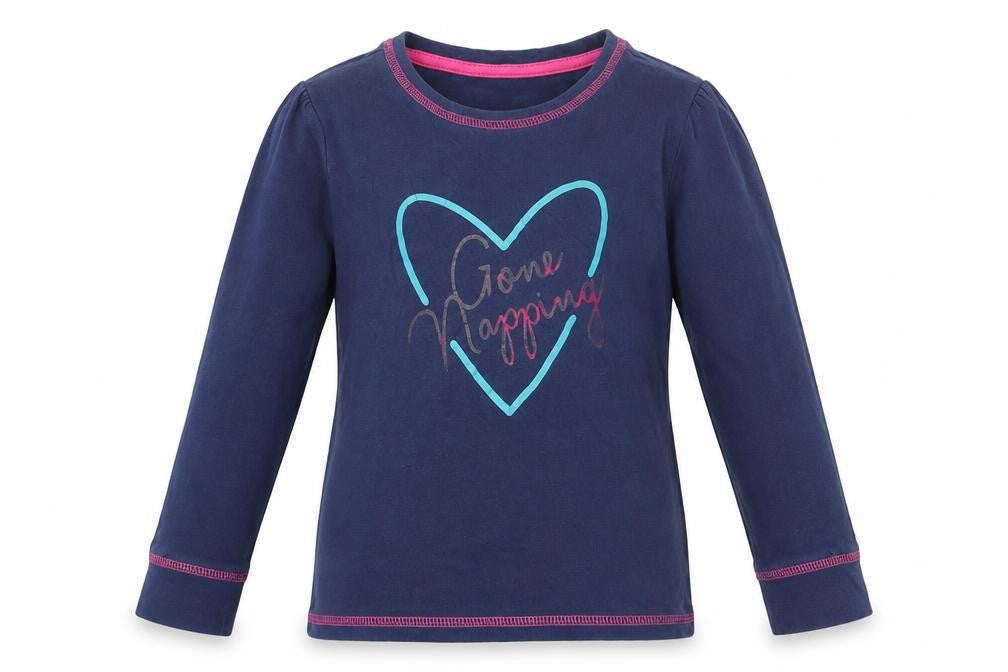 TU Girls Blue Solid  Top Pyjama Top Size 7-8 Years  - gone napping