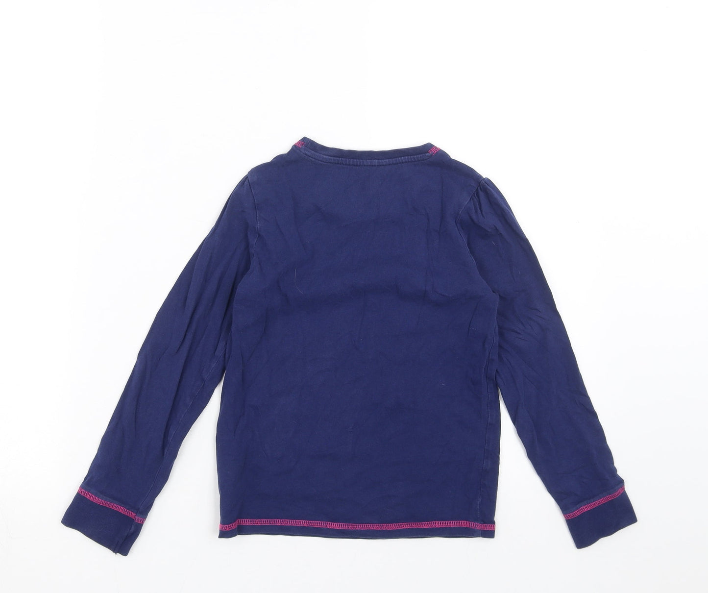 TU Girls Blue Solid  Top Pyjama Top Size 7-8 Years  - gone napping