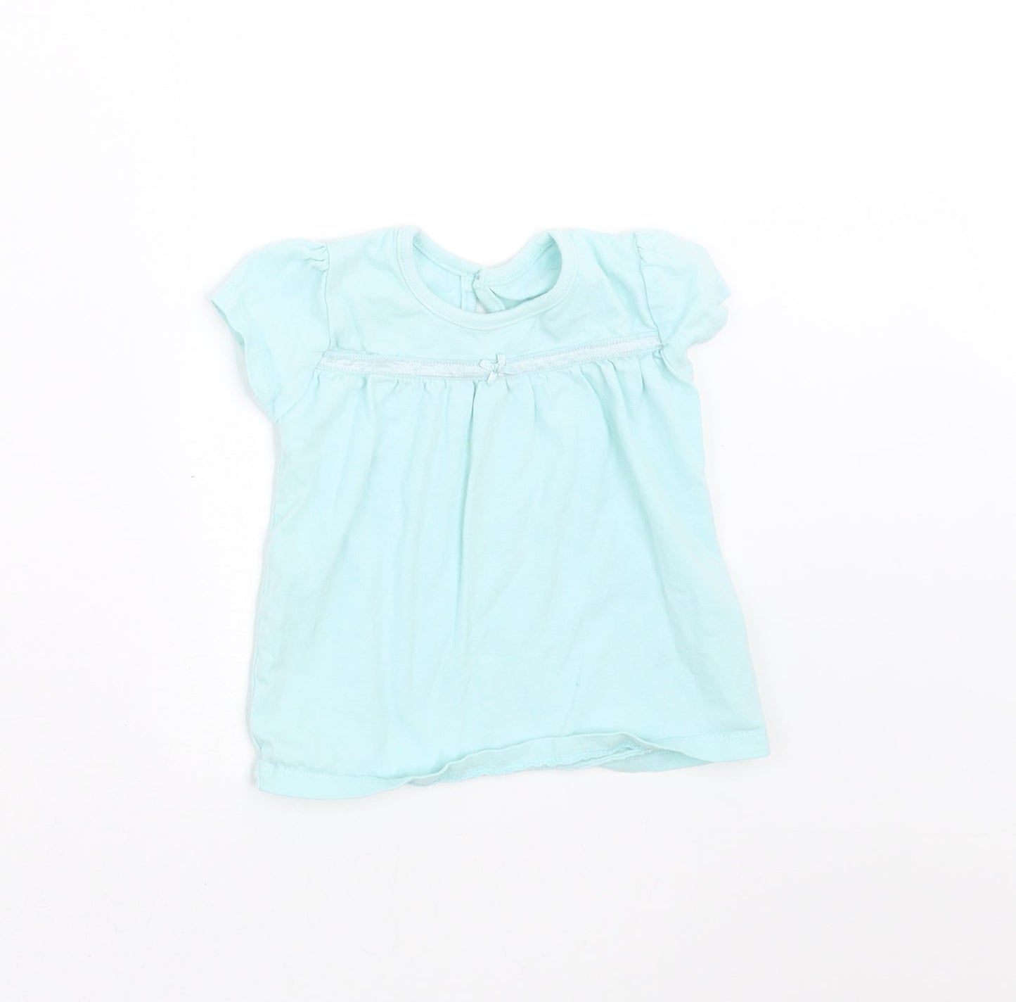 George Girls Blue   Basic T-Shirt Size 6-9 Months
