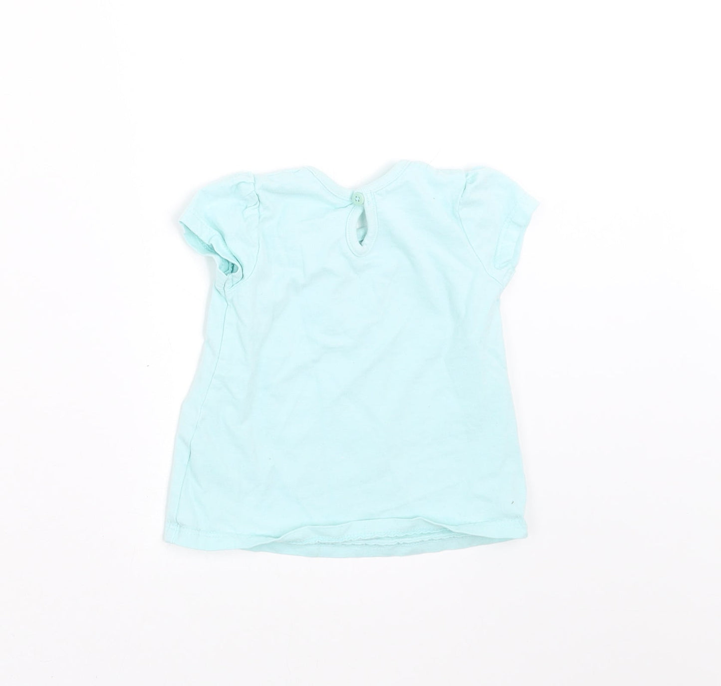George Girls Blue   Basic T-Shirt Size 6-9 Months