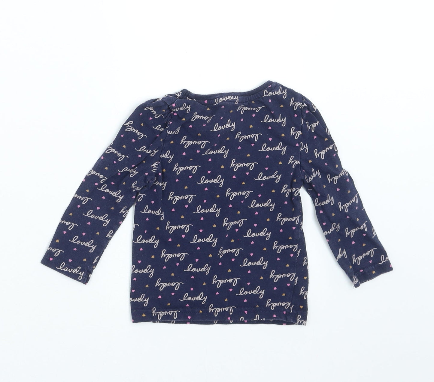 Primark Girls Blue   Basic T-Shirt Size 9-12 Months  - lovely