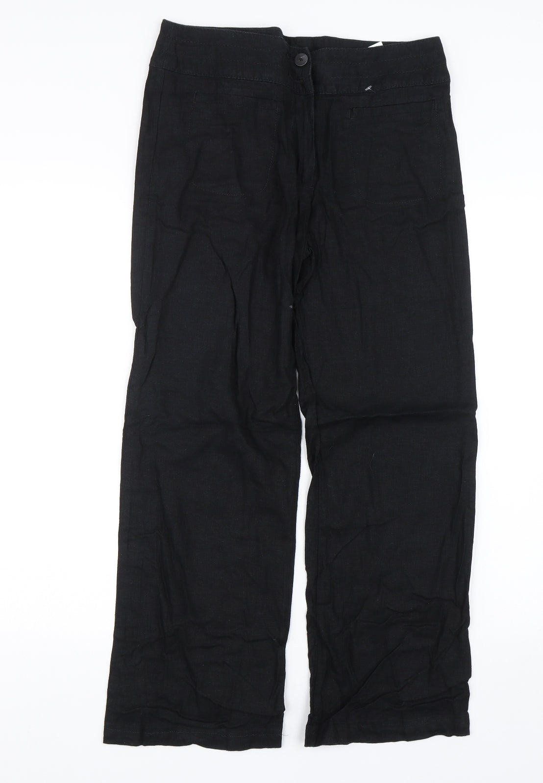 M&S Womens Black   Trousers  Size 10 L25 in