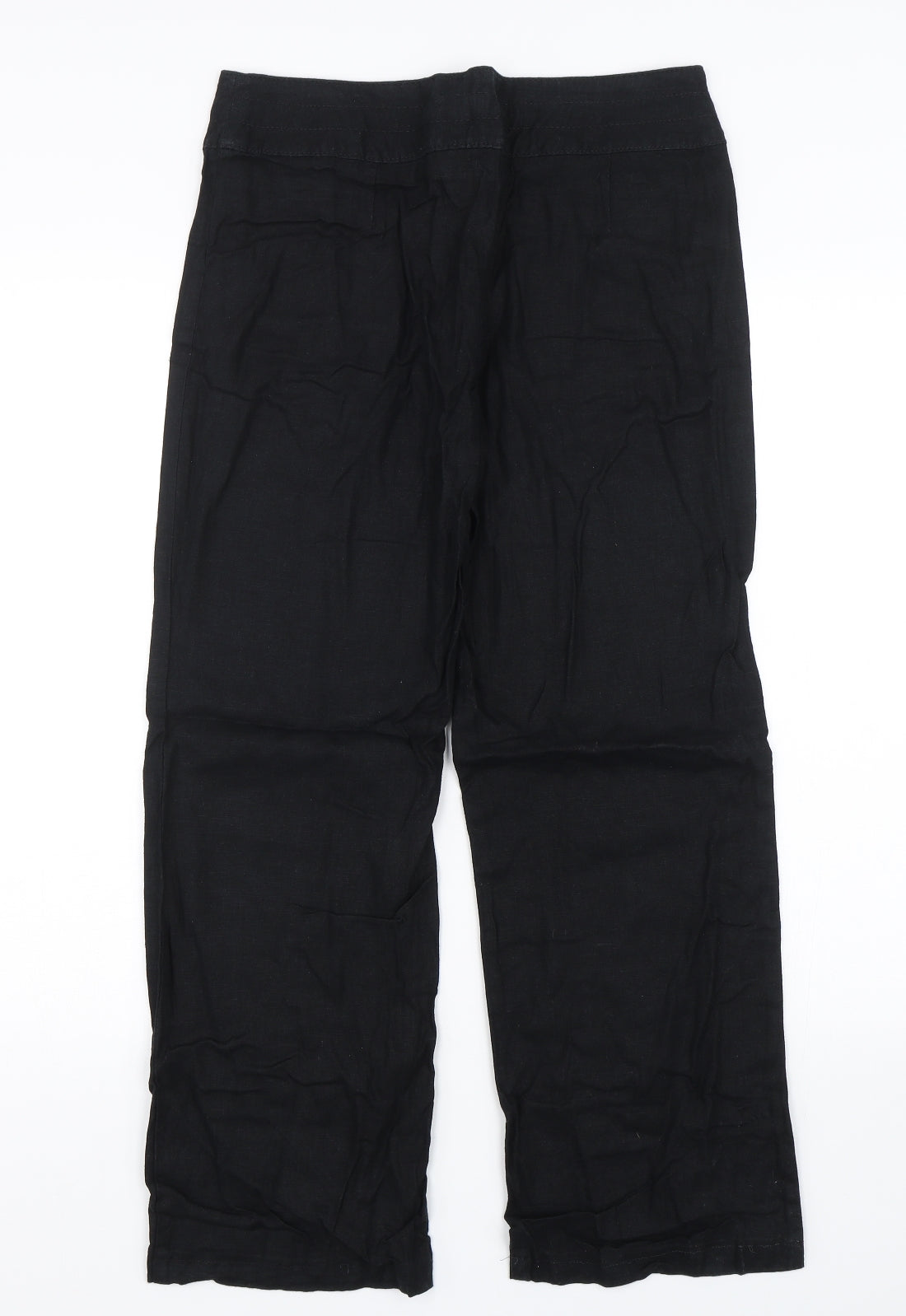 M&S Womens Black   Trousers  Size 10 L25 in