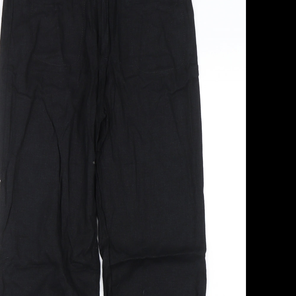 M&S Womens Black   Trousers  Size 10 L25 in