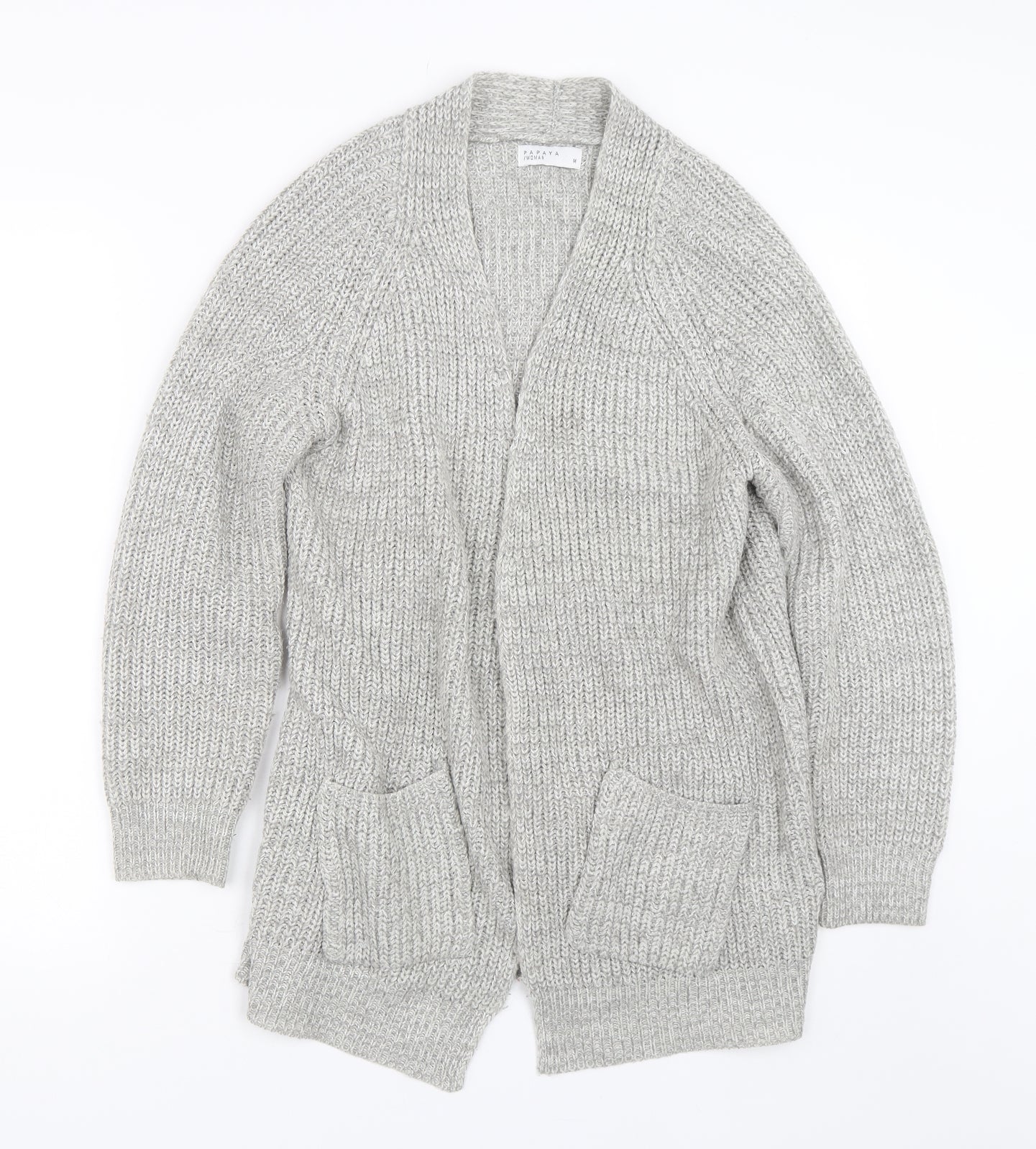 Papaya Womens Grey   Cardigan Jumper Size M