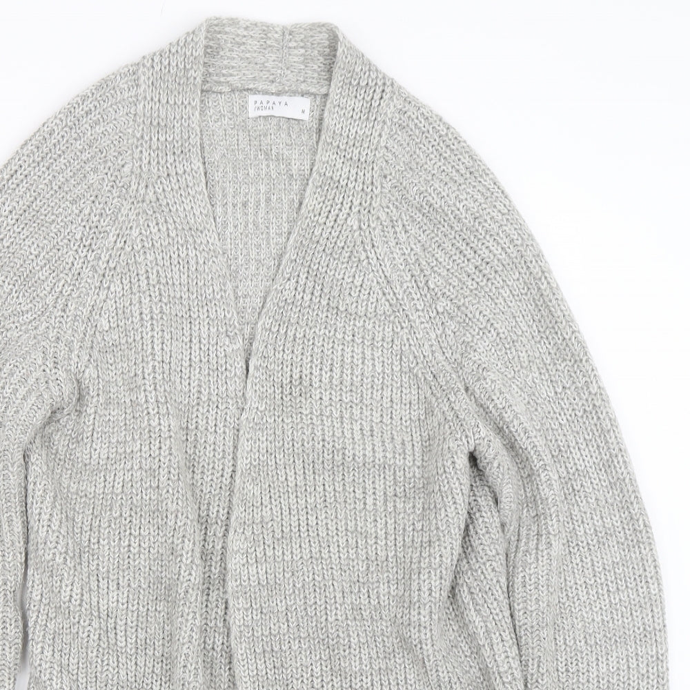 Papaya Womens Grey   Cardigan Jumper Size M
