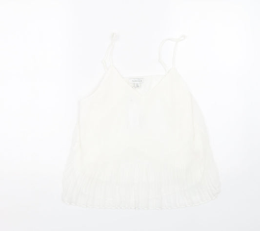 Topshop Womens White   Basic Tank Size 10