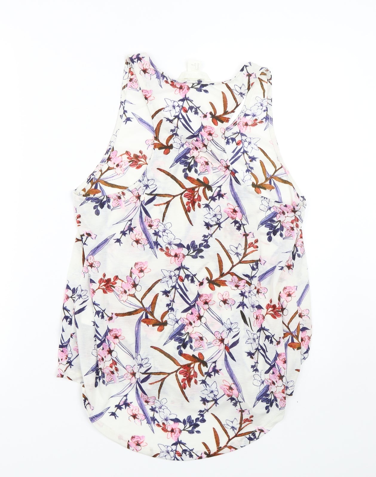 H&M Womens White Floral  Basic Tank Size S