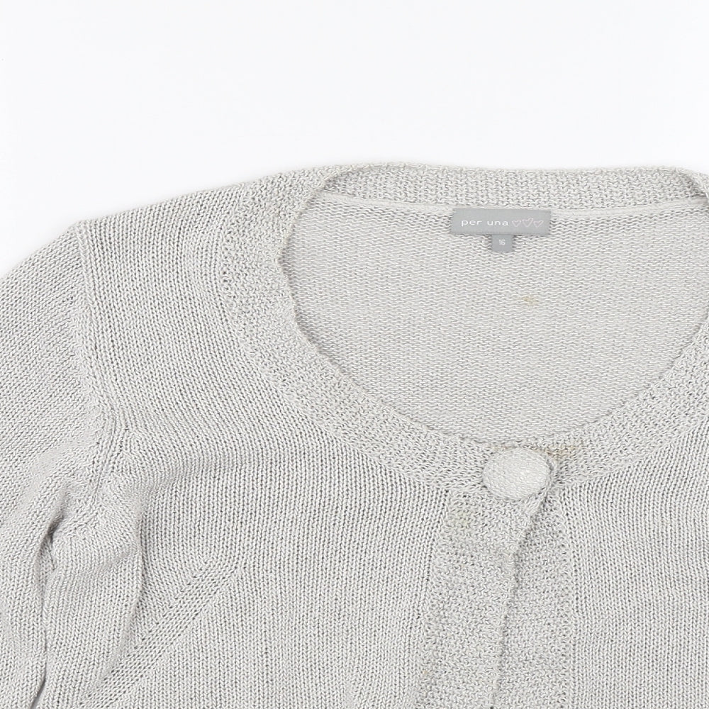 Per Una Womens Grey   Cape Jumper Size 16