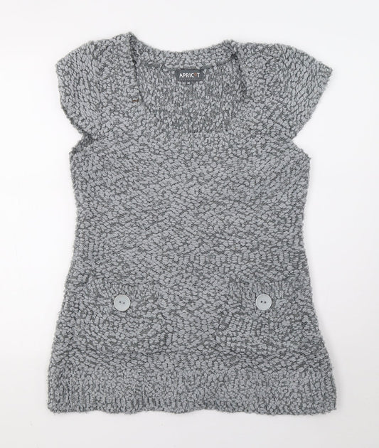 Apricot Womens Grey   Pullover Sweatshirt Size M