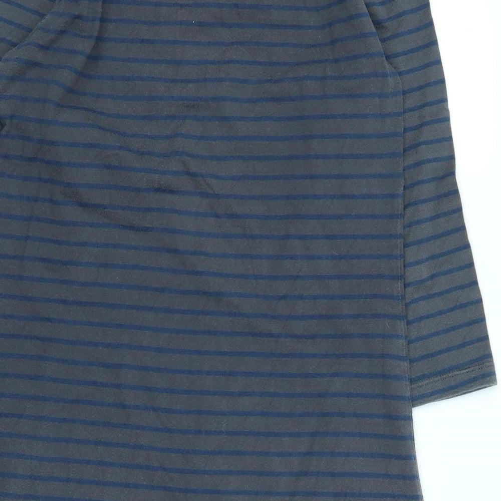 Debenhams Womens Grey Striped  A-Line  Size 10