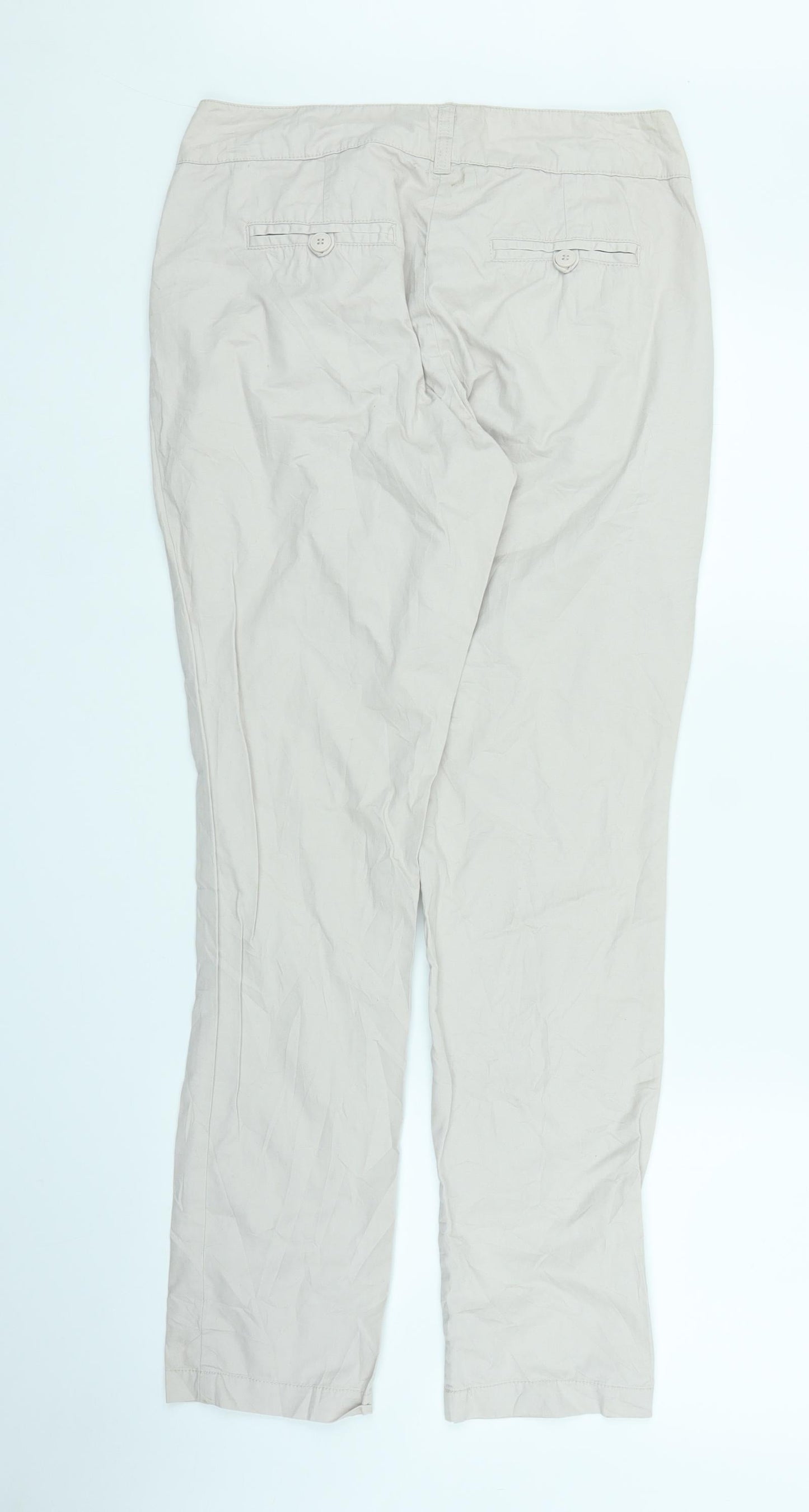 Dorothy Perkins Womens Beige   Trousers  Size 8 L28 in