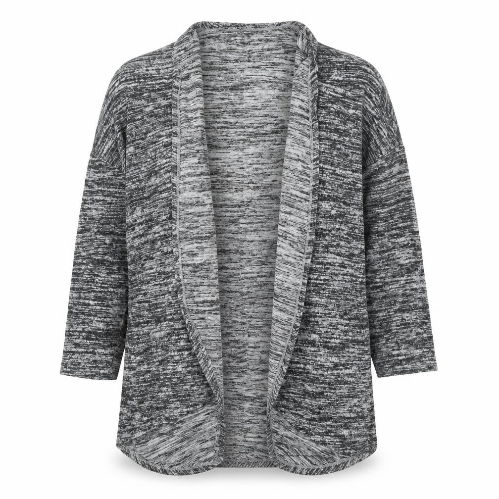 Front view of Papaya women’s grey cardigan jumper, size UK 12