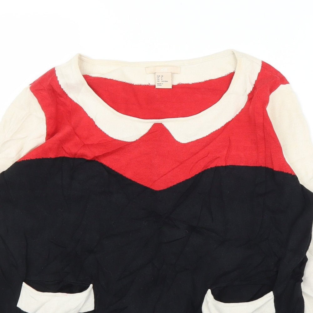 H&M Womens Black   Pullover Jumper Size 10