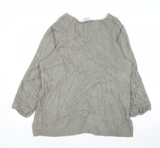 Faber Womens Grey   Basic Blouse Size 14