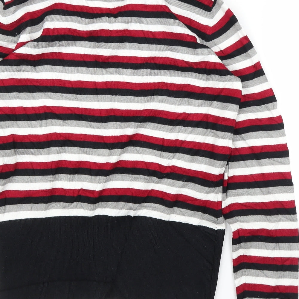 CC Womens Red Striped  Pullover Jumper Size S