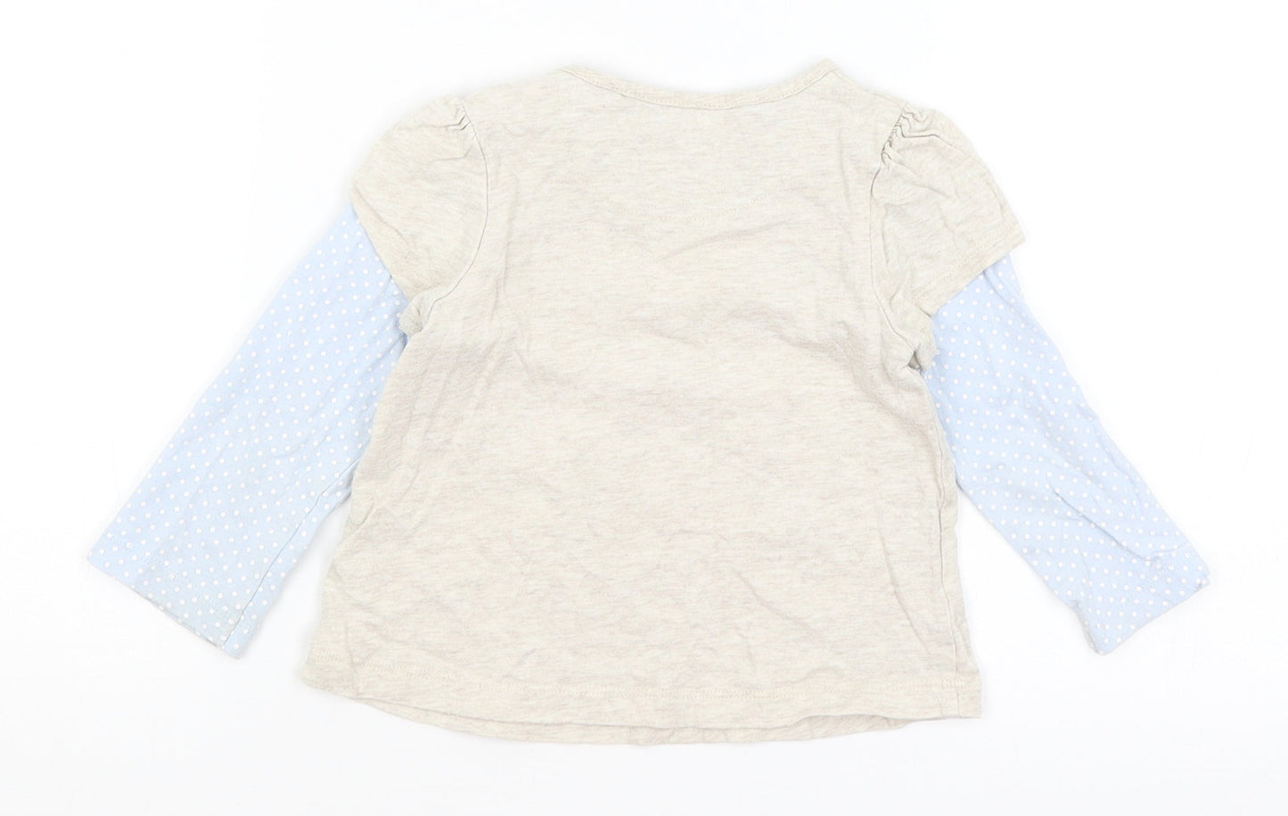 TU Baby Beige   Basic T-Shirt Size 12-18 Months  - I Love Bear Hugs