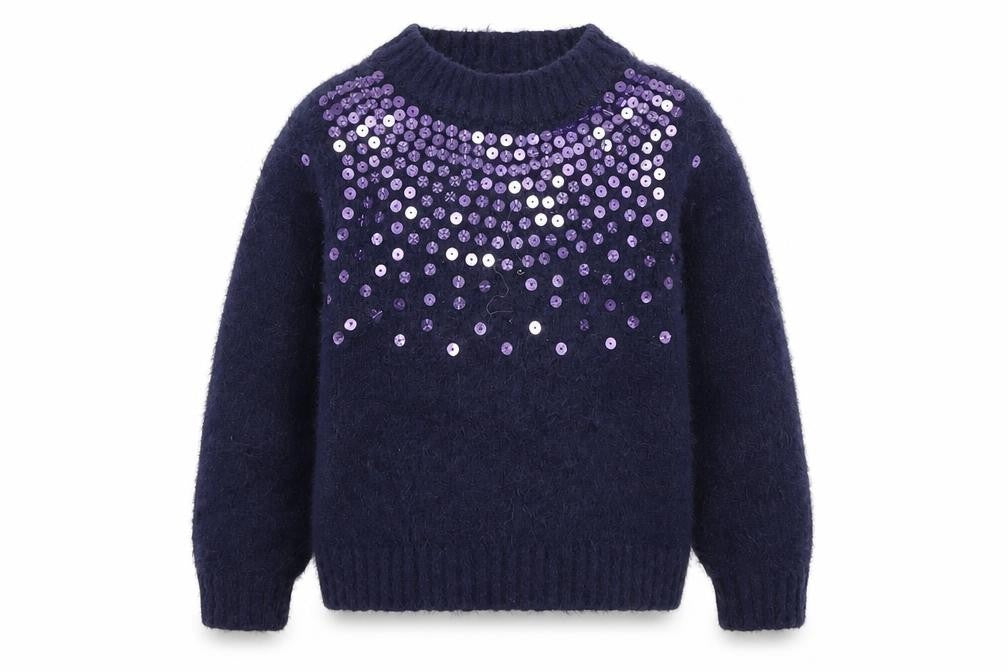 Front view of M&Co Kids Baby Blue jumper, size 18-24, Months