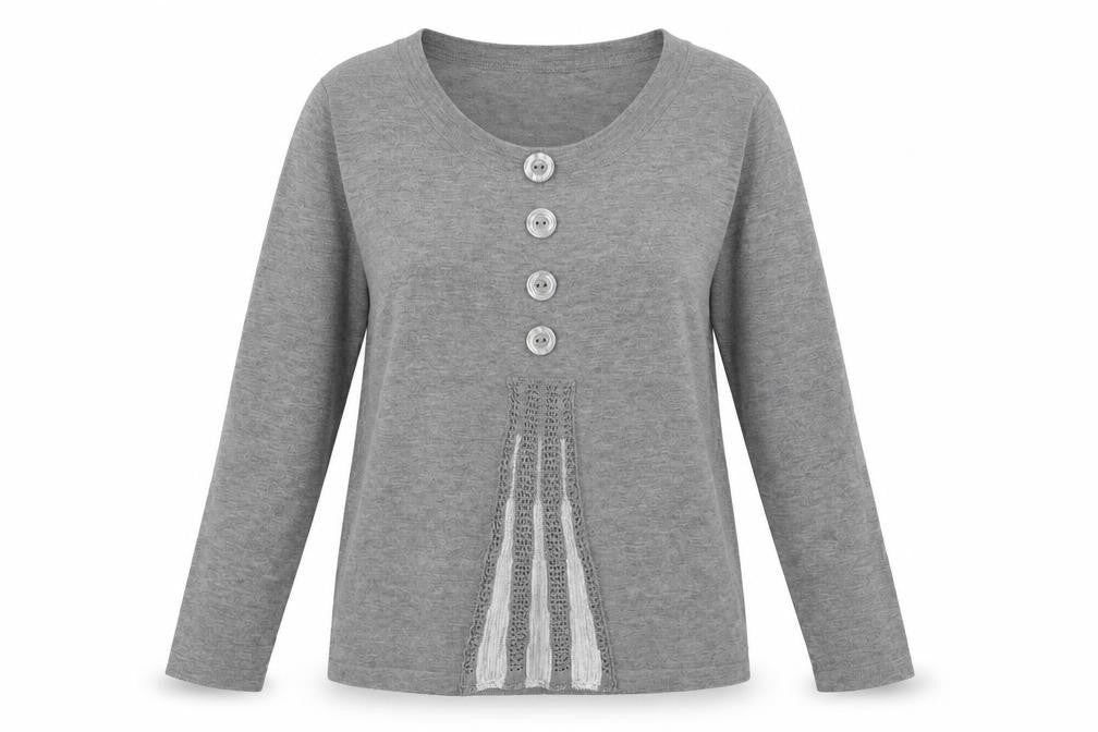 Text Womens Grey   Pullover Jumper Size M