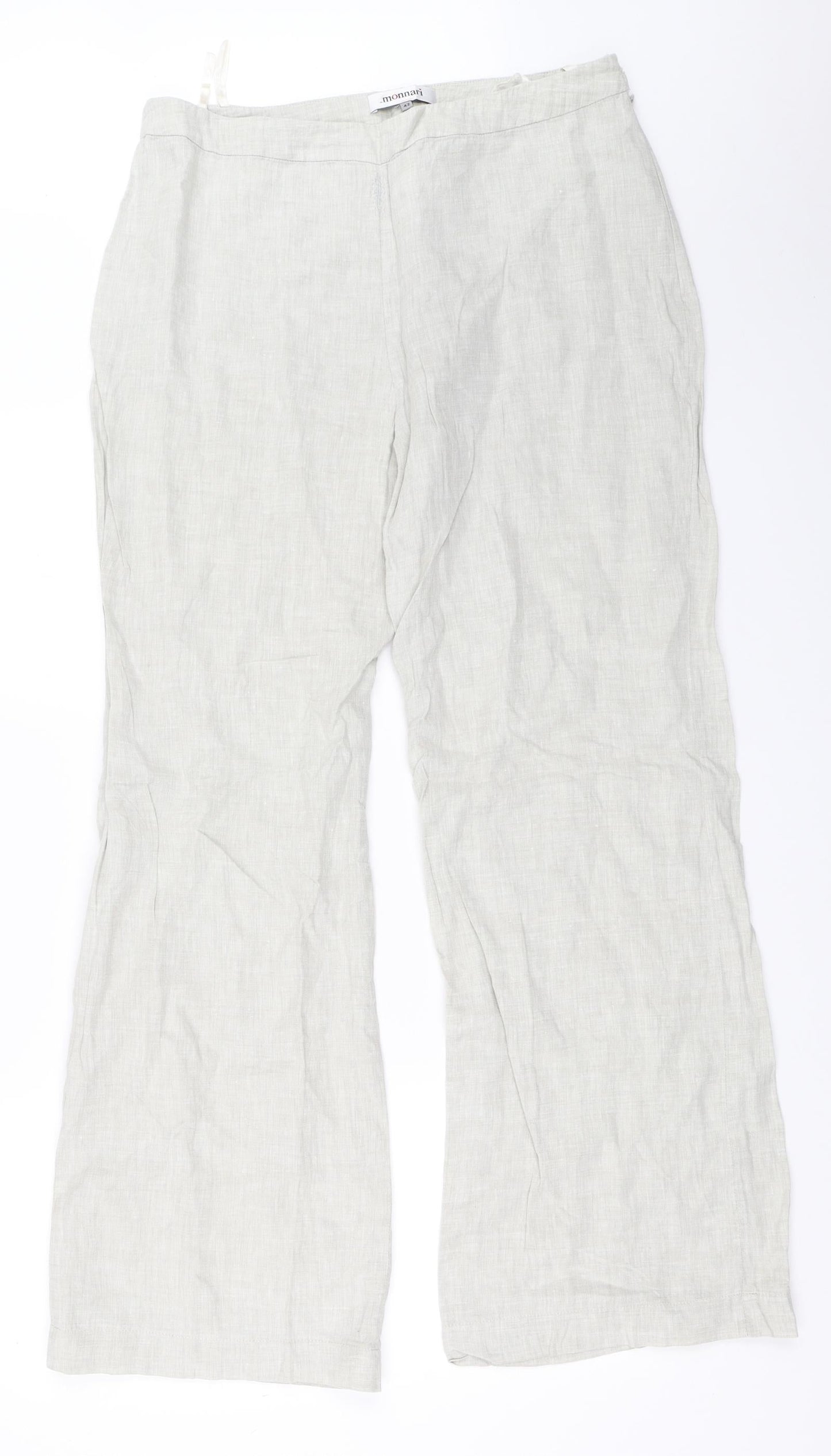 Monnari Womens Grey   Trousers  Size 42 L31 in