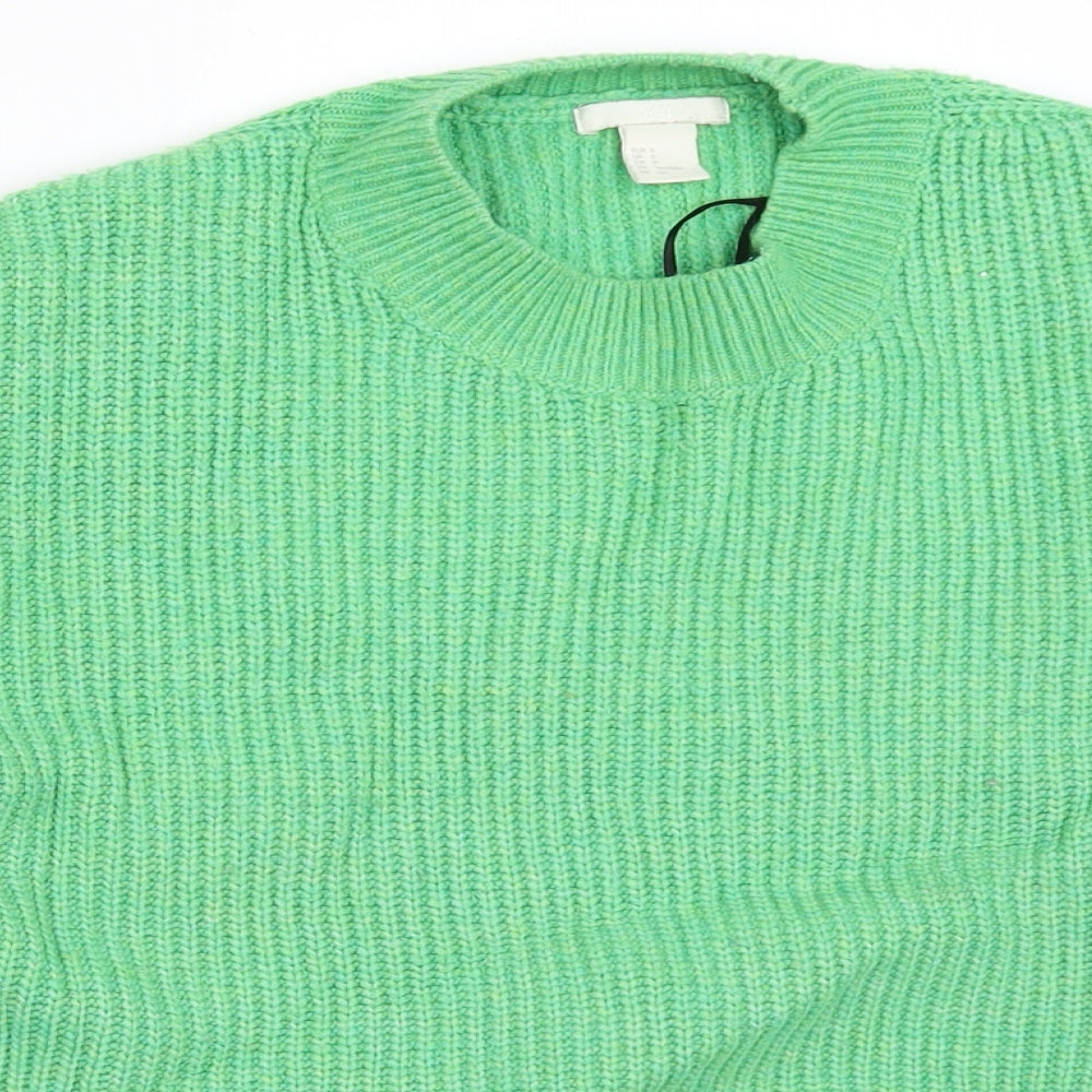 H&M Womens Green   Pullover Jumper Size S