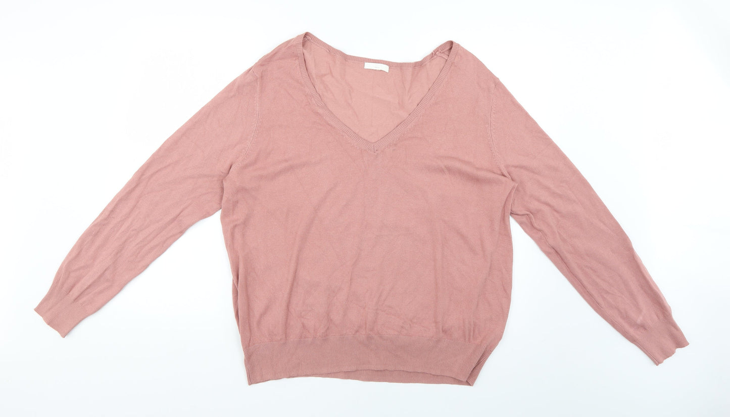 H&M Womens Pink   Pullover Jumper Size XL