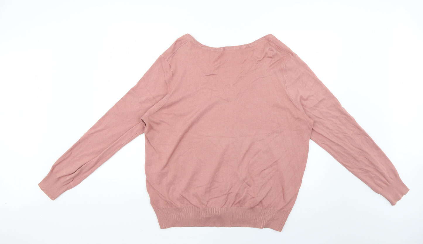 H&M Womens Pink   Pullover Jumper Size XL