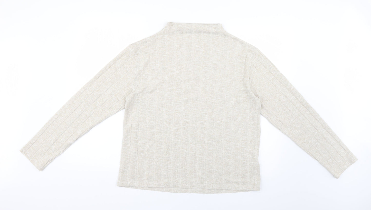 Marks and Spencer Womens Beige   Pullover Jumper Size 14
