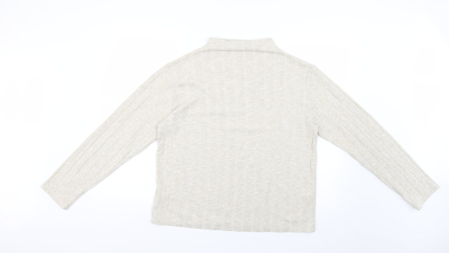 Marks and Spencer Womens Beige   Pullover Jumper Size 14