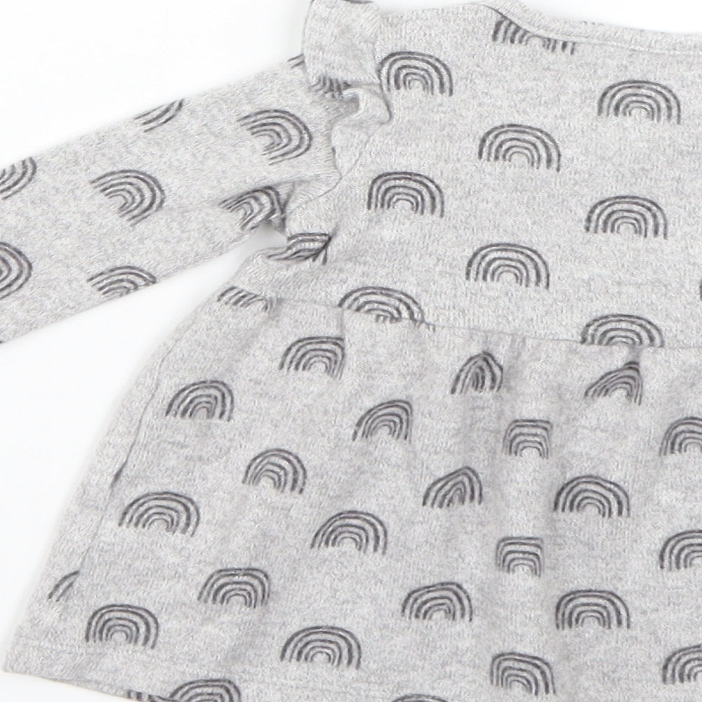 F&F Baby Grey Geometric  Fit & Flare  Size 0-3 Months