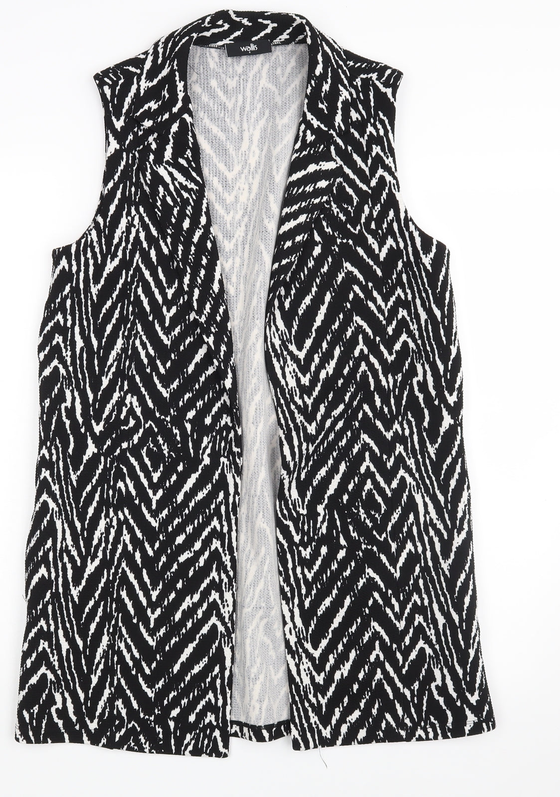 Wallis Womens Black Argyle/Diamond  Cardigan Jumper Size S