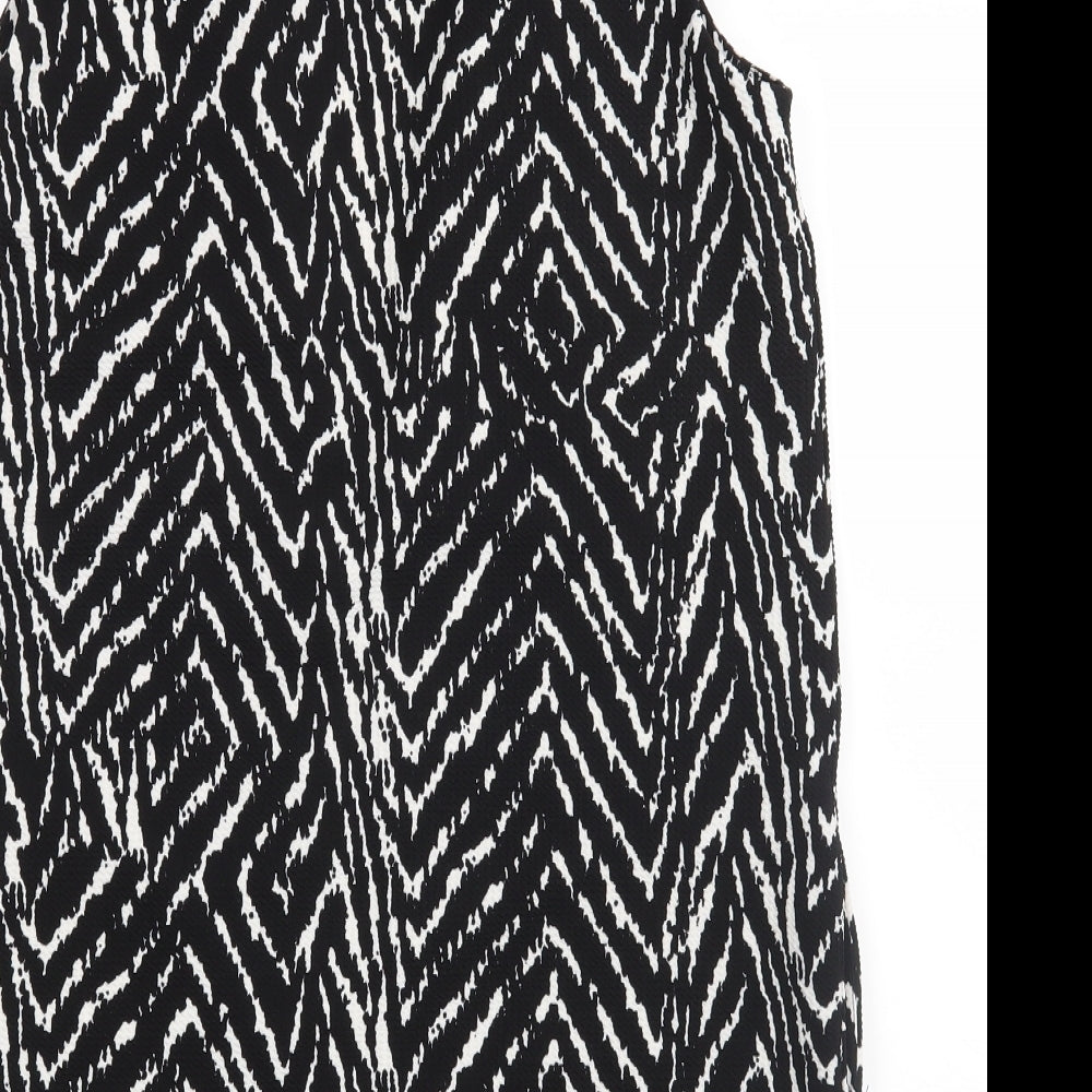 Wallis Womens Black Argyle/Diamond  Cardigan Jumper Size S