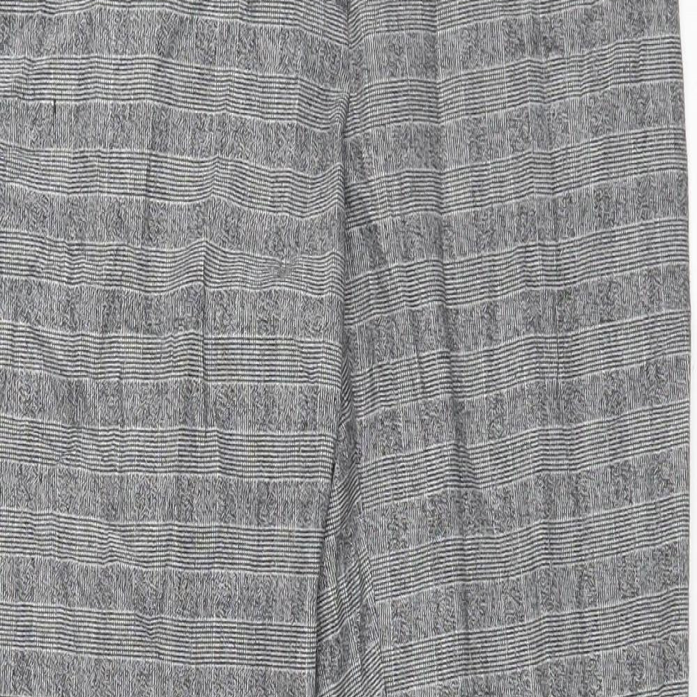 H&M Womens Black Check  Sweatpants Trousers Size 34 L30 in