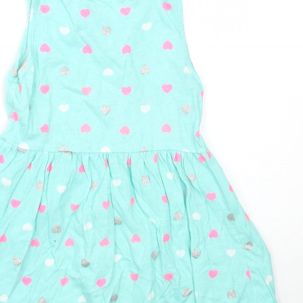 Primark Girls Green Geometric  A-Line  Size 2 Years