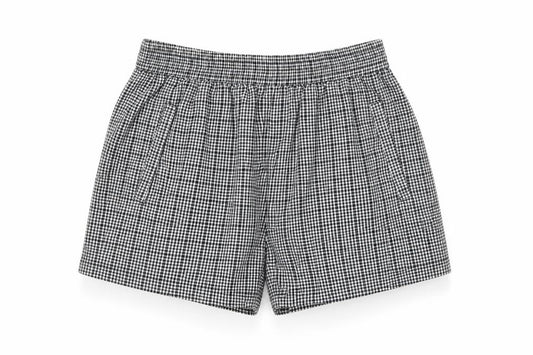 H&M Womens White Check  Mom Shorts