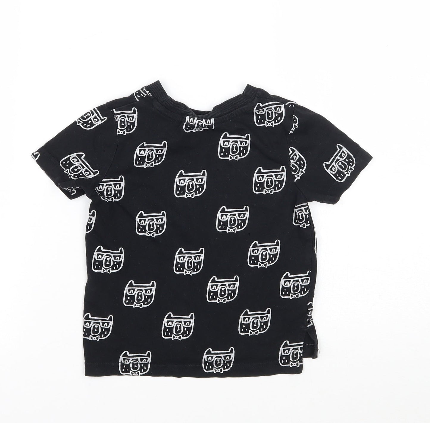 George Boys Black Geometric  Basic T-Shirt Size 2 Years