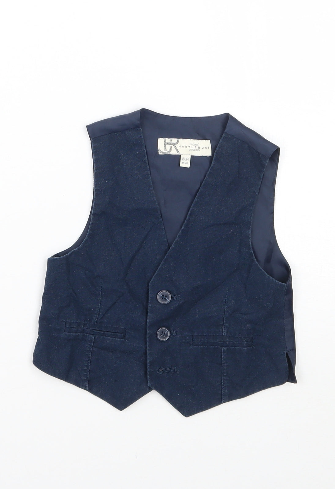 Marylebone Boys Blue   Jacket Waistcoat Size 18 Months